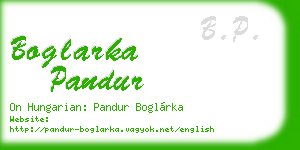 boglarka pandur business card